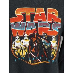 STAR WARS Fleece Sweatshirt Retro Small Mens Last Jedi - NEW $40